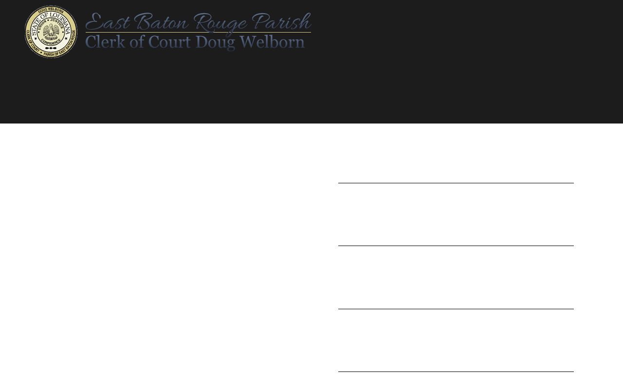 East Baton Rouge Parish ClerkConnect online access information